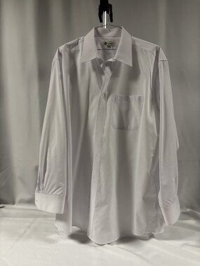 Men's Valerio white button down long sleeve shirt